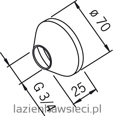 Rozeta maskująca 2szt. Oras 203504/2 Chrom 