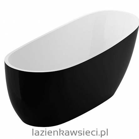 WANNA WOLNOSTOJĄCA COMFORT 1750X740 CZARNO-BIAŁA